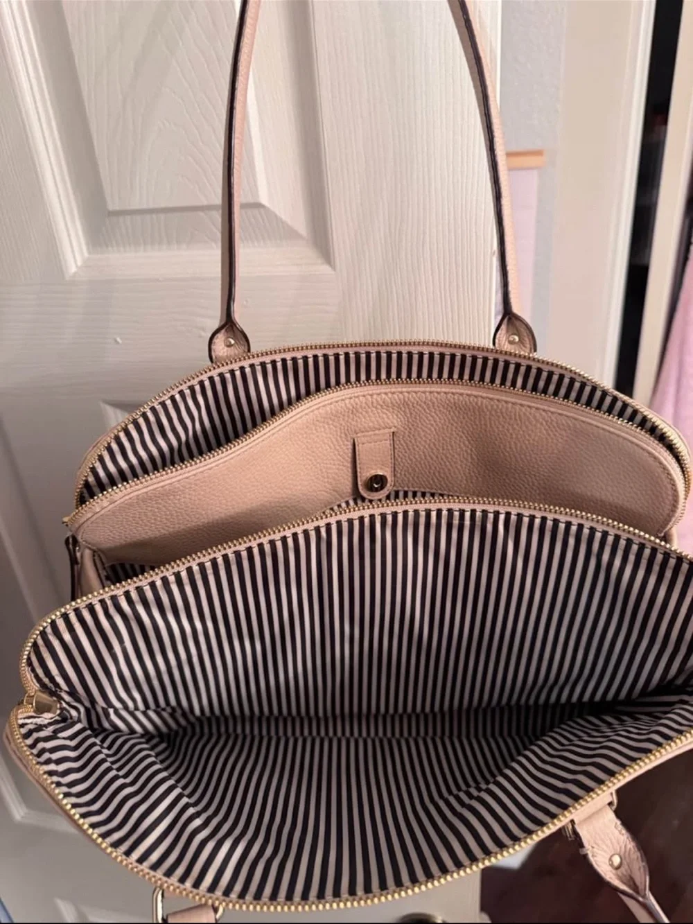 kate spade Blush Pink Pebbled Leather Shoulder Bag